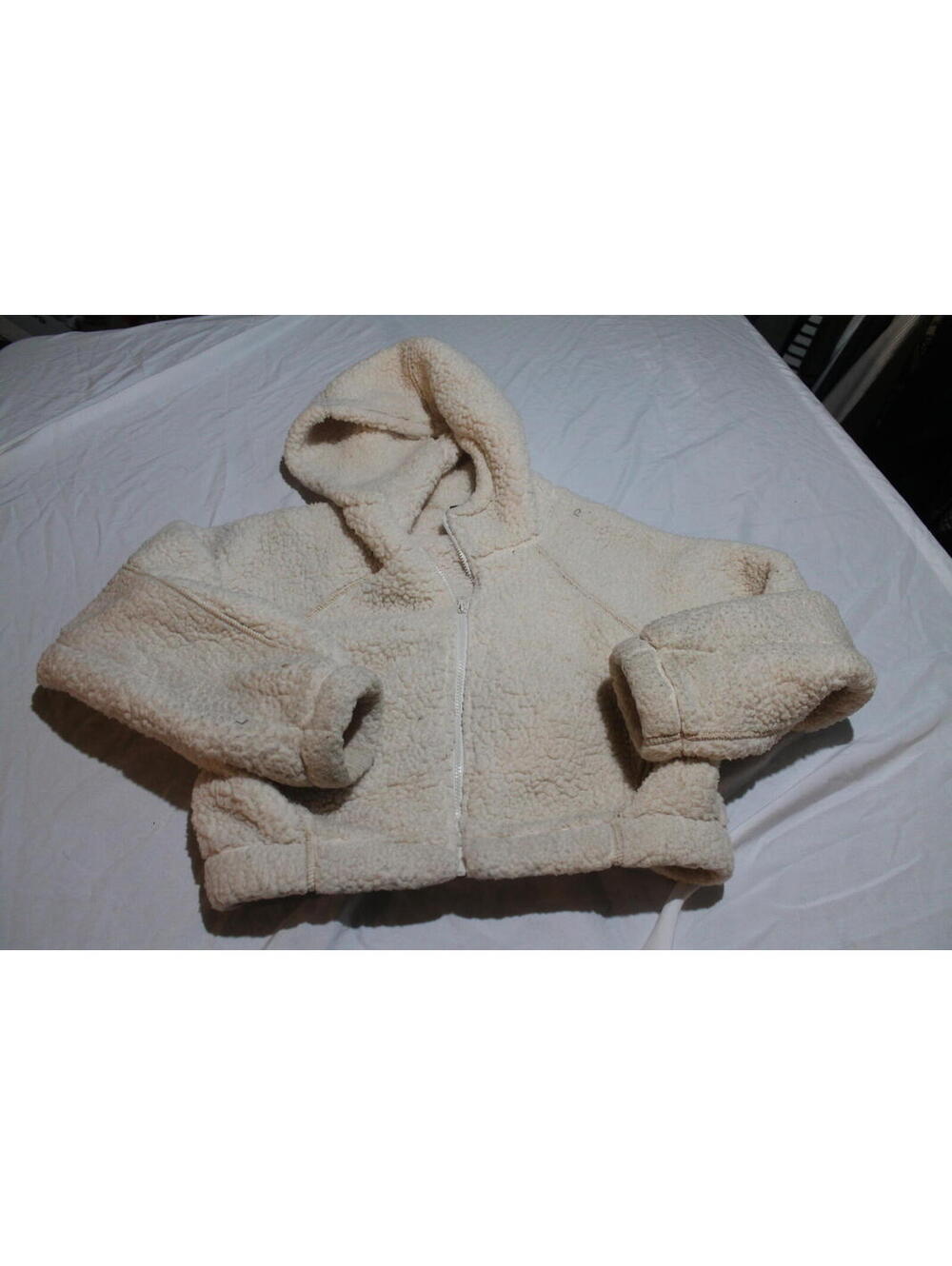 Cozy Cream Sherpa Hoodie Jacket - M/L